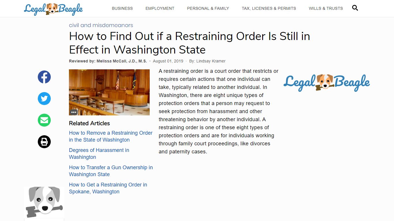 How to Find Out if a Restraining Order Is Still in Effect in Washington ...