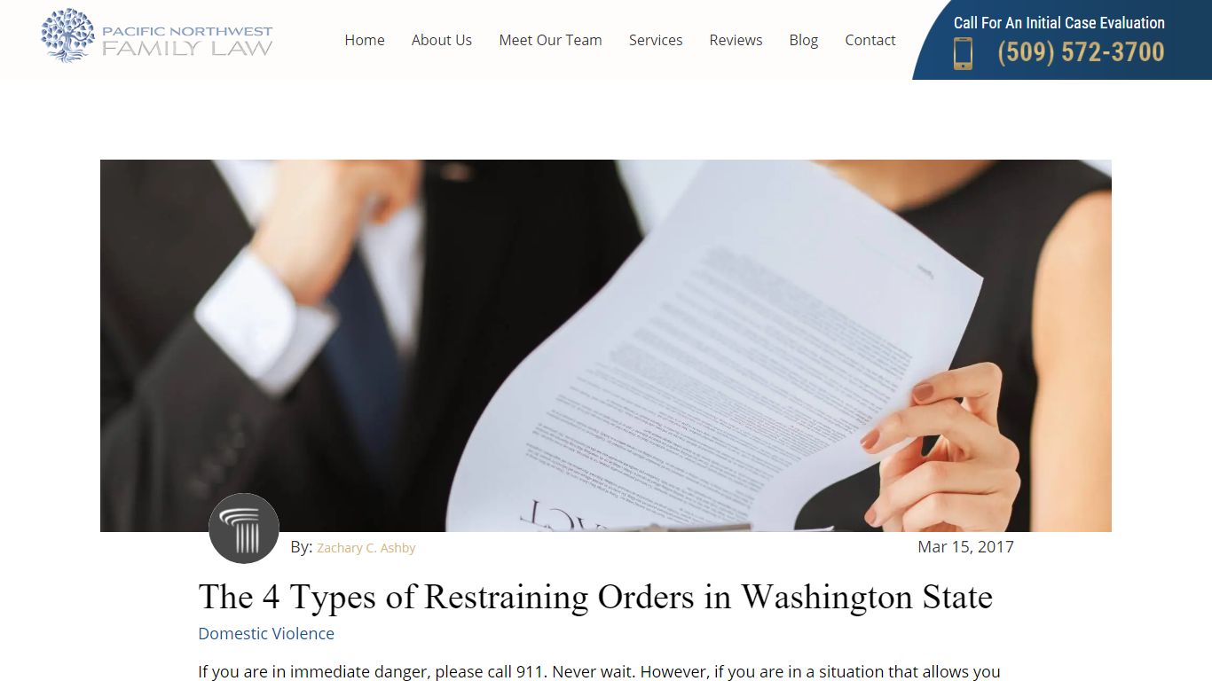 The 4 Types of Restraining Orders in Washington State